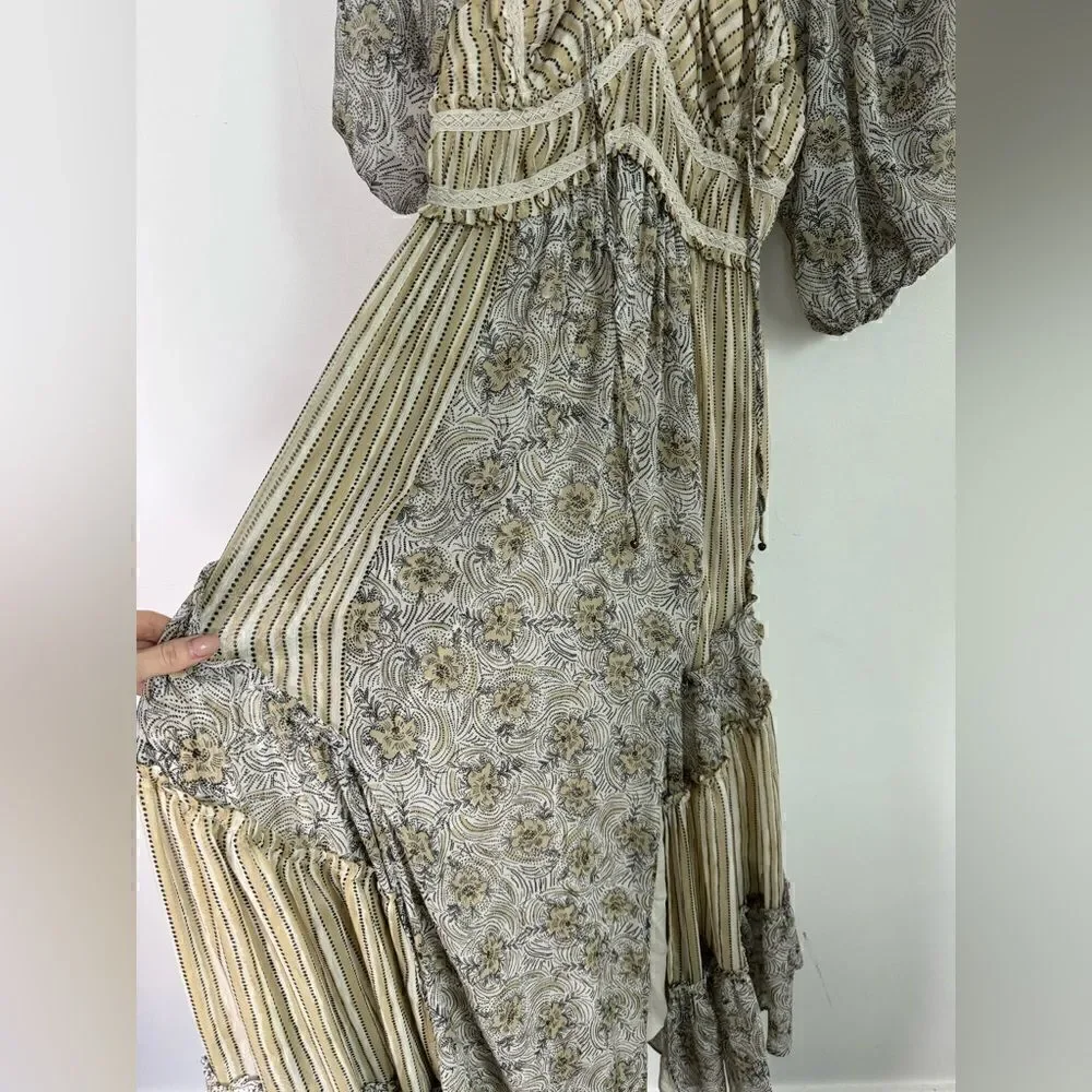 Free People You're A Jewel Printed Maxi dress in Tea Combo